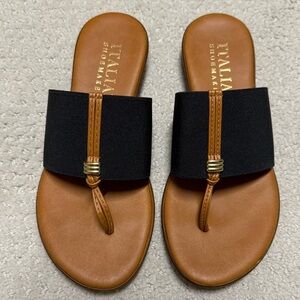 LIKE NEW Italian Shoemakers "Briley" sandals in black, size 6-1/2.